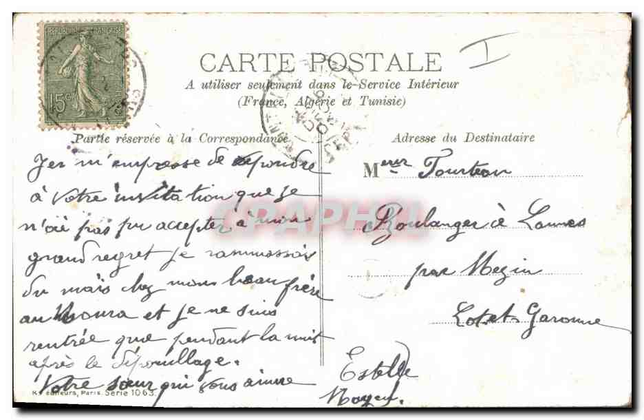 CPA Fantaisie Fleurs Enfant — Rückseite