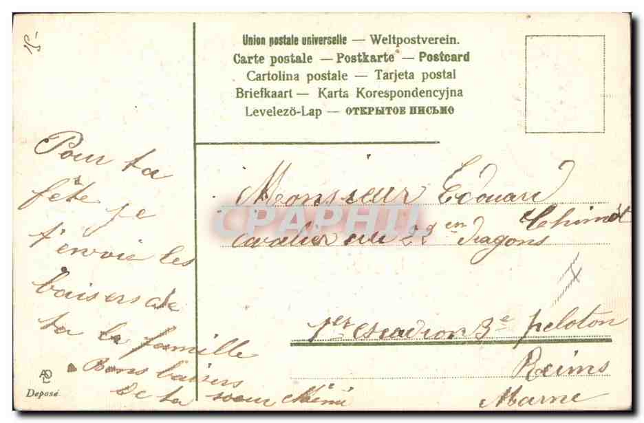 CPA Fantaisie Fleurs  — Verso