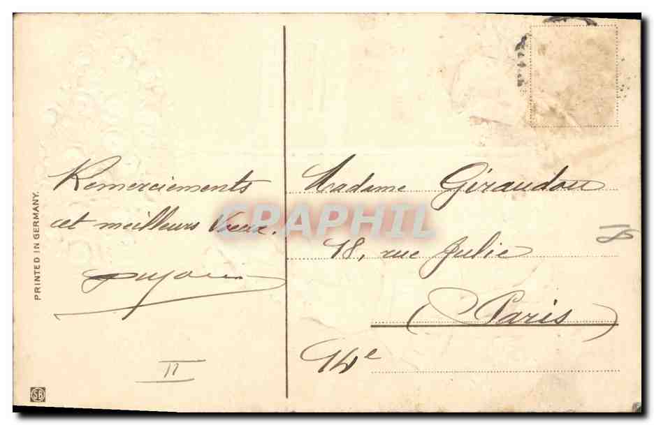 CPA Fantaisie Fleurs Enfant — Verso