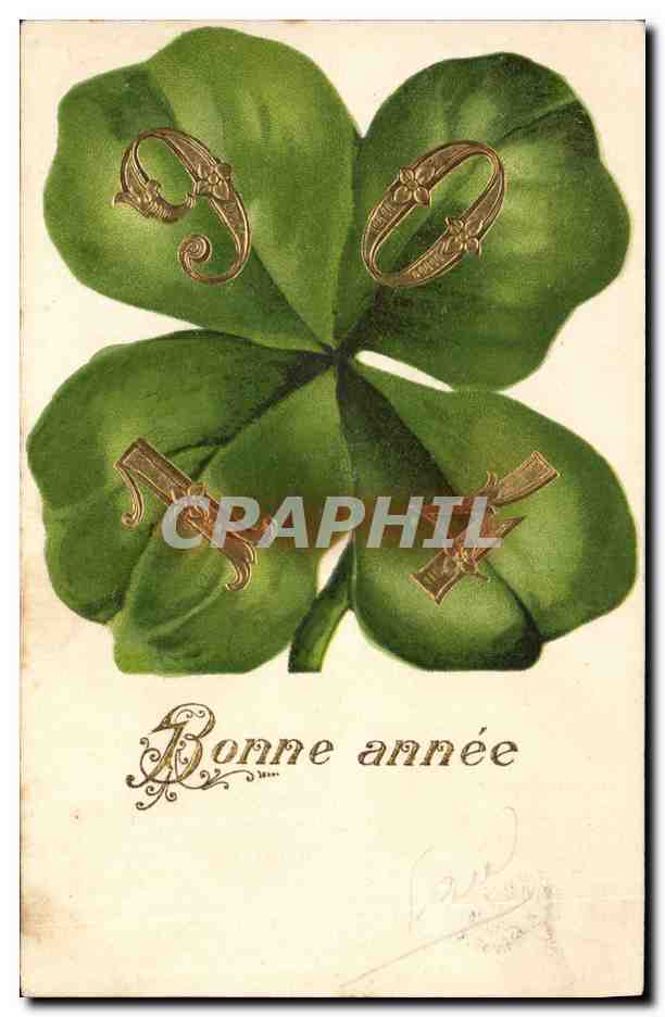 CPA Fantaisie Fleurs Annee 1904 Trefle