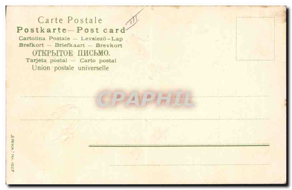 CPA Fantaisie Fleurs Annee 1904 Trefle — Verso