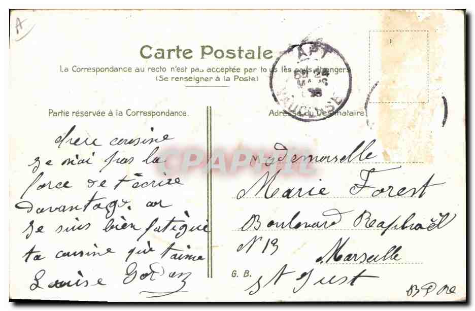Enfant dans un étrier de violettes — Bonne Année — éditeur non visible — Rückseite