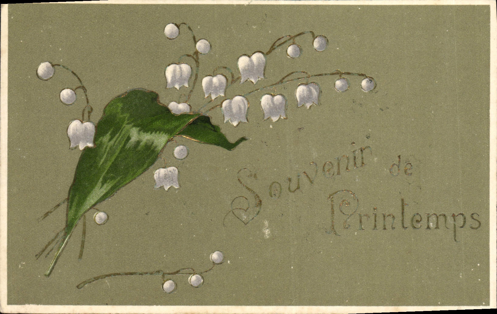CPA Fantaisie Fleurs Muguet Printemps