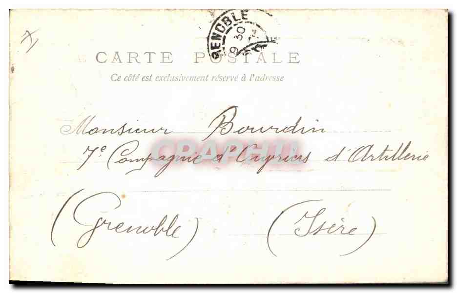 CPA Fantaisie Fleurs Femme — Verso