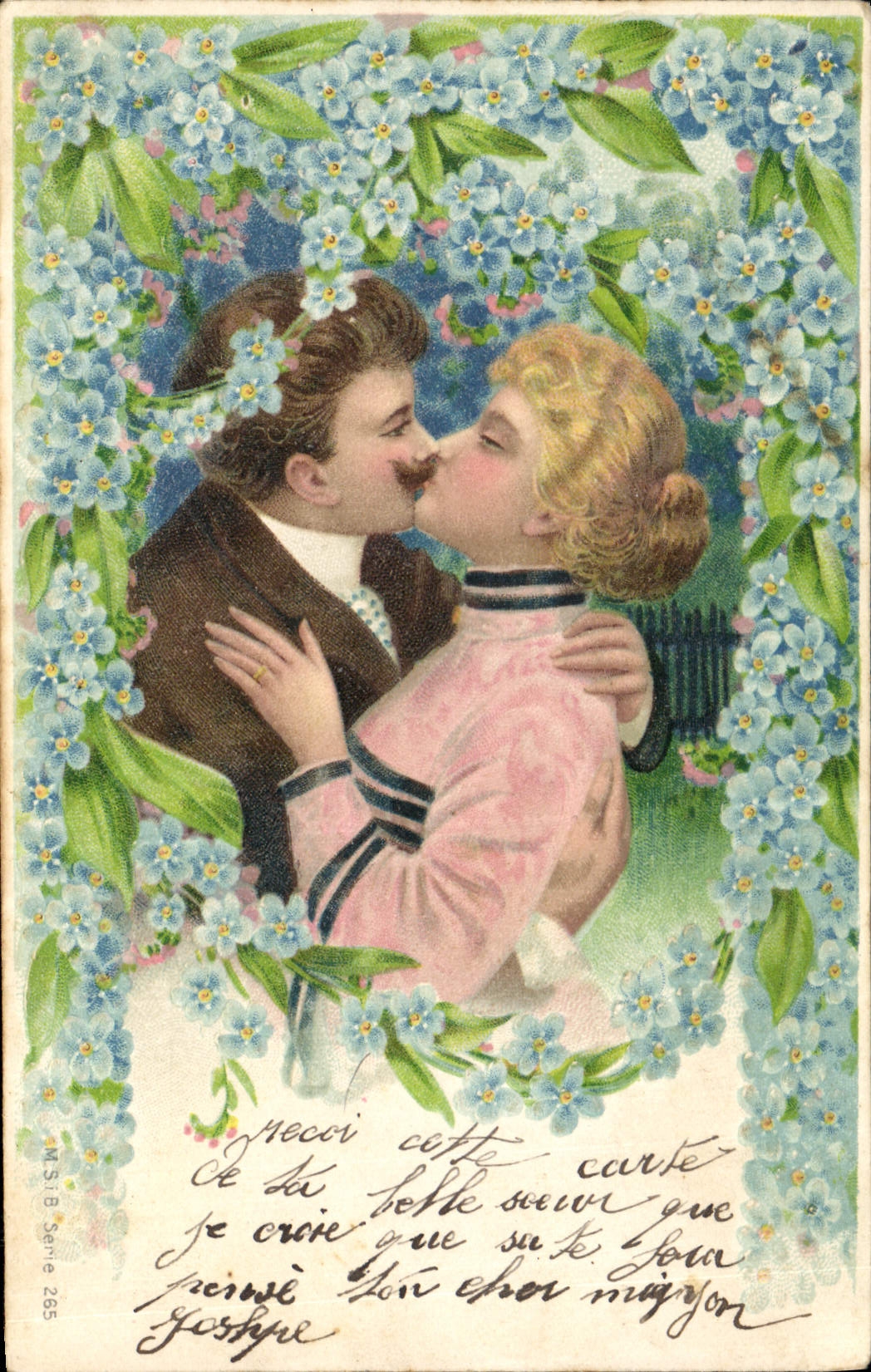 CPA Fantaisie Fleurs Femme