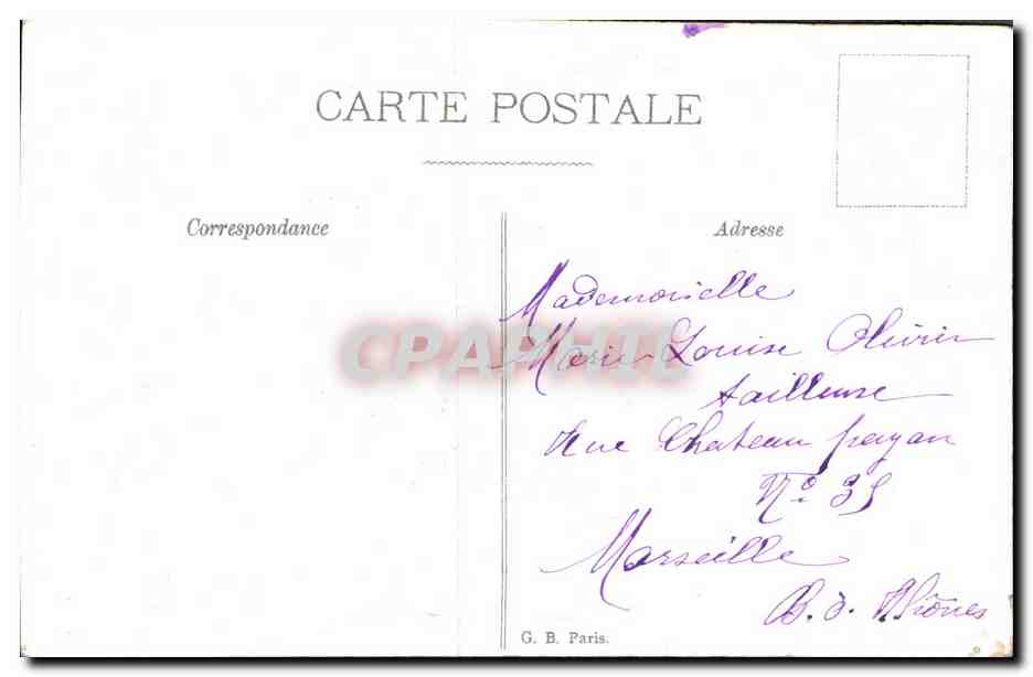 CPA Fantaisie Fleurs Colombes — Rückseite
