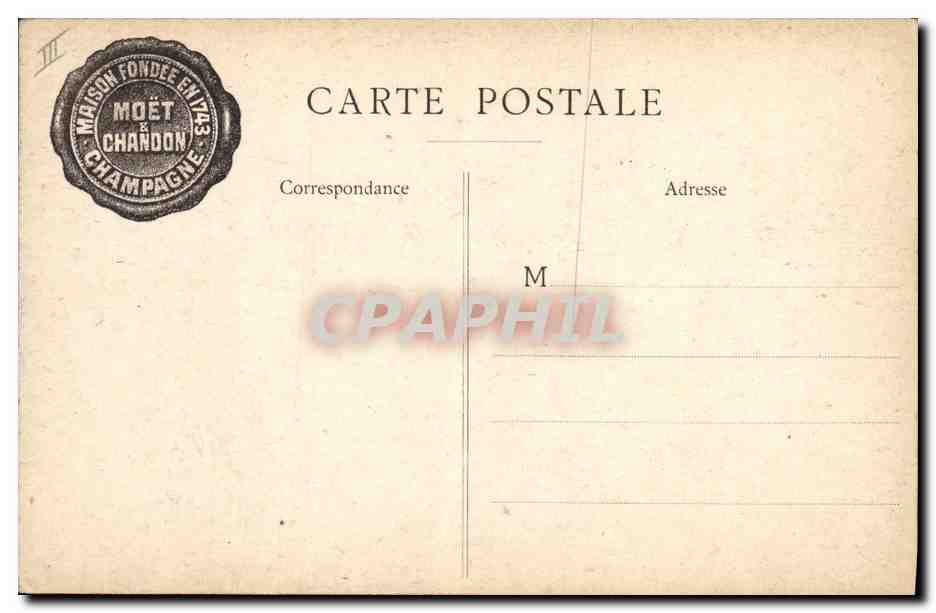 CPA Folklore Vin Vendange Champagne Dom Perignon Cellerier de l'abbaye d'Hautvillers Aveugle — Rückseite