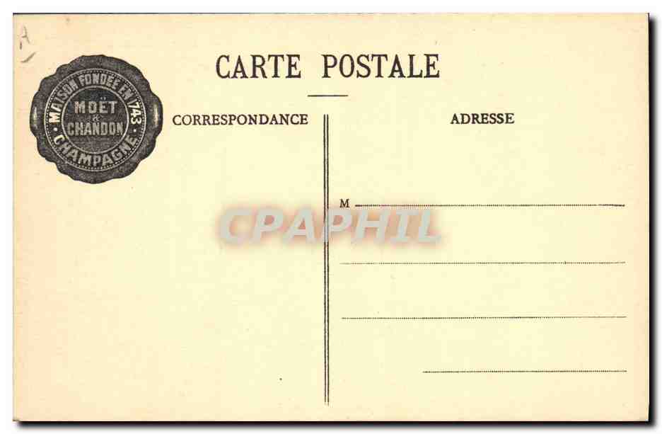 Moët et Chandon — Préparation de la Futaillle pour les Vendanges — Phot. Em-Choque, Imp. Édit., Epernay — Rückseite