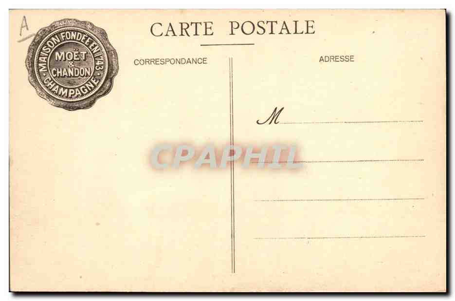 CPA Folklore Vin Vendange Champagne Moet & Chandon Le dejeuner des vendangeurs a Epernay — Rückseite