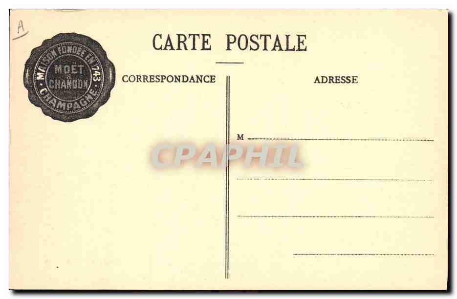 CPA Folklore Vin Vendange Champagne Moet & Chandon Le dejeuner des vendangeurs a Epernay — Rückseite