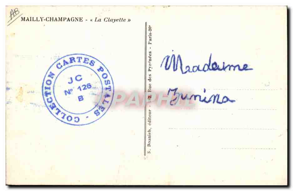 CPA Folklore Vin Vendange Champagne Mailly Champagne La Clayette — Rückseite