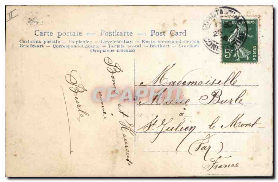 CPA Fantaisie Femme Champagne  — Rückseite