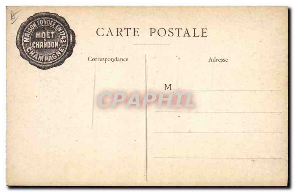 CPA Folklore Vin Vendange Champagne Dom Perignon Cellerier de l'abbaye d'Hautvillers Aveugle — Rückseite