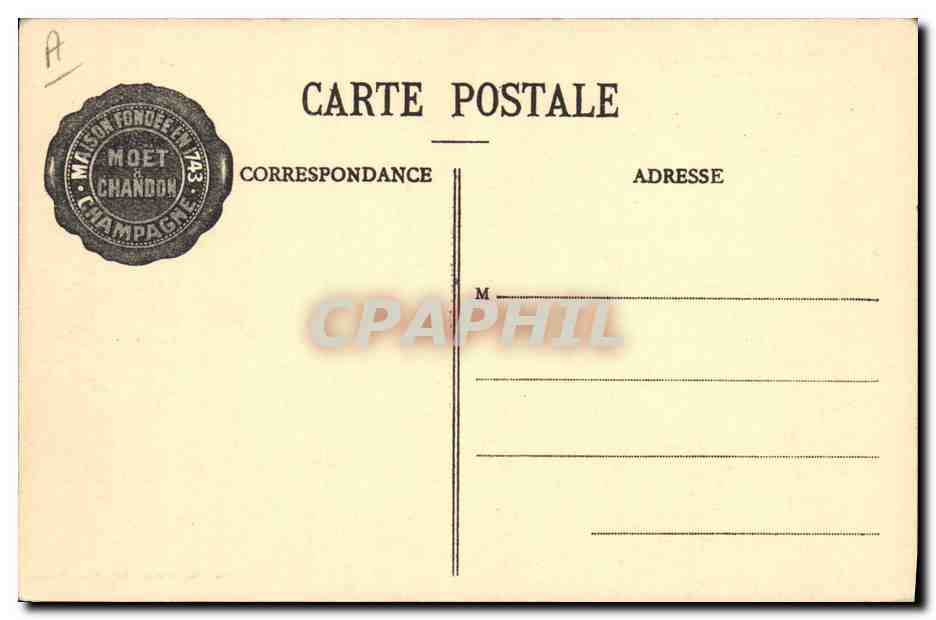 CPA Folklore Vin Vendange Champagne Moet & Chandon Les vendanges a Ay Champagne — Rückseite
