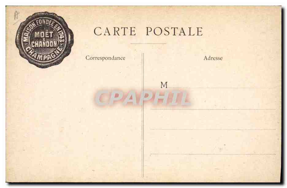 CPA Folklore Vin Vendange Champagne Dom Perignon Cellerier de l'abbaye d'Hautvillers Aveugle — Rückseite