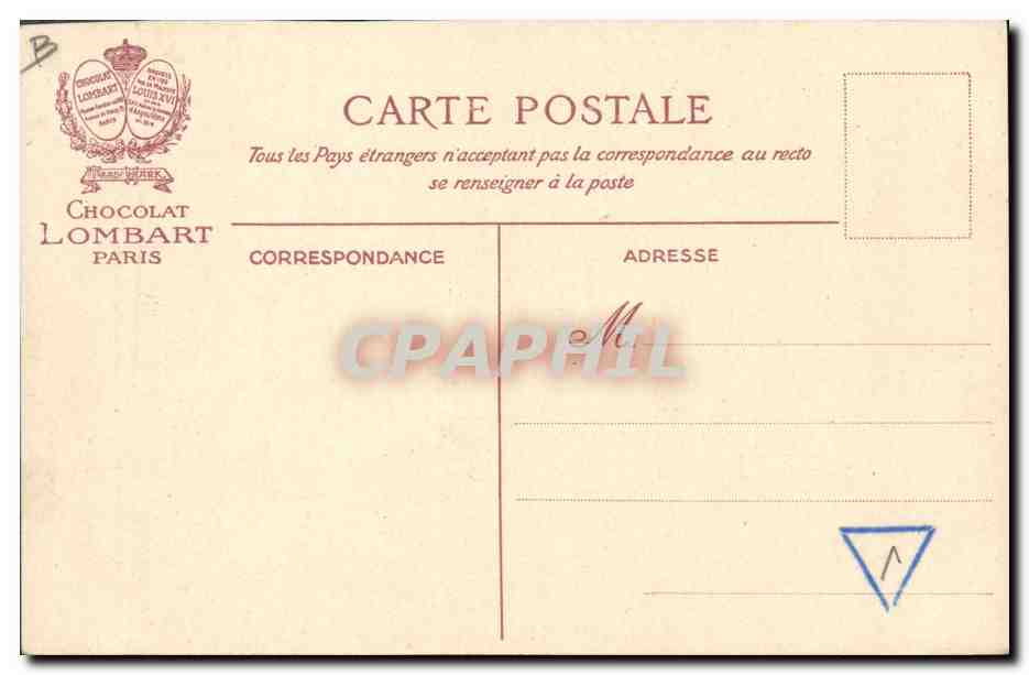 Enfants jouant aux cartes — Édition du Chocolat Lombart — n° de série non visible — Verso