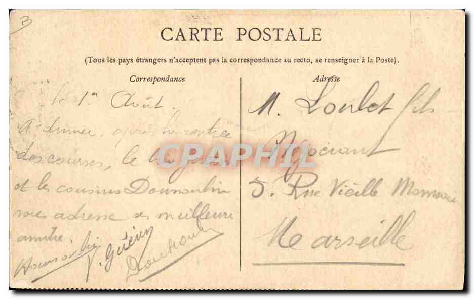 CPA Publicite Creme de Menthe Marie Brizard & Roger Marthe Regnier — Verso