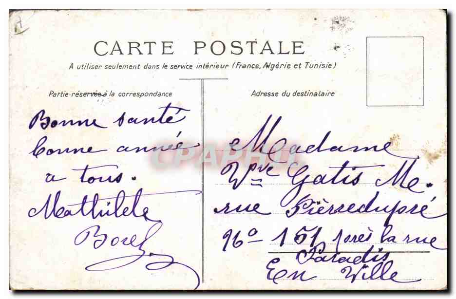 CPA Publicite Demi Lune Olibet Ballon Dirigeable — Rückseite