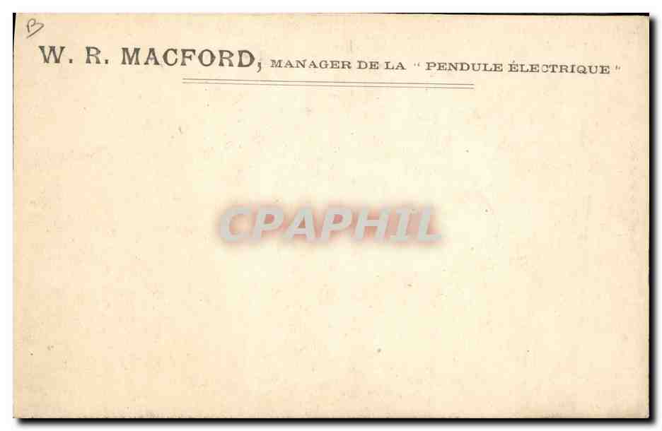 CPA Publicite La pendule electrique Kursaal  — Rückseite