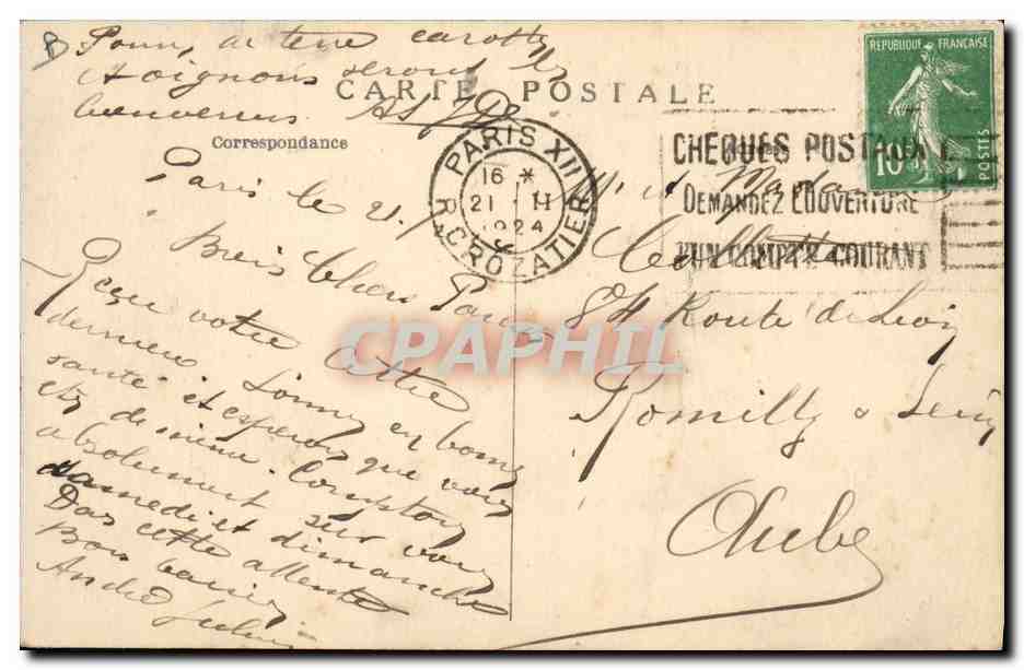La Lime PAUL DUFLOS a du MORDANT — Manufacture de Limes Pinces Outils — CH. CHAURE Succ. — 5, rue Sedaine PARIS (XI) — Verso