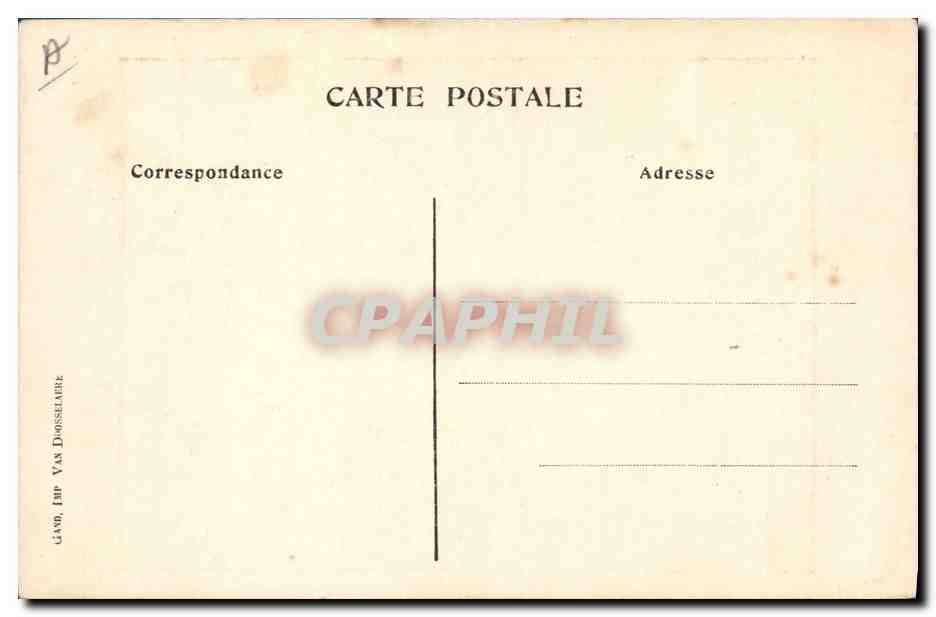 CPA Publicite Exposition universelle Gand 1913 Art ancien dans les Flandres  — Rückseite