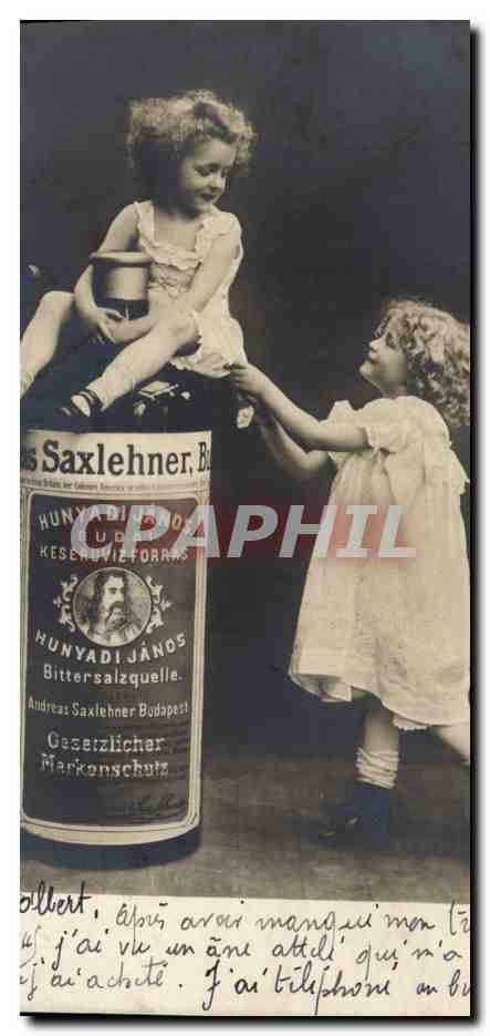 CPA Publicite Enfants Saxlehner