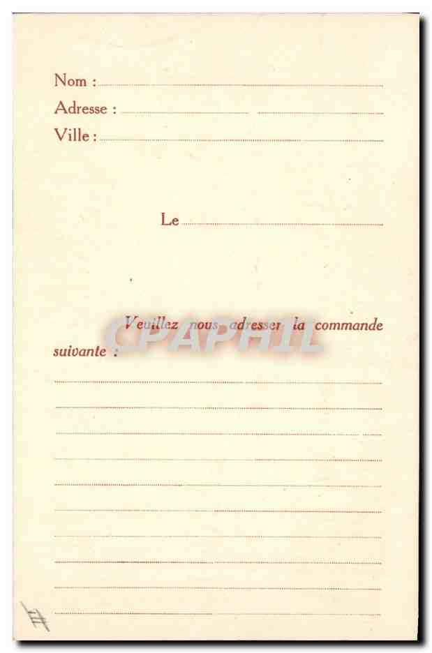 CPA Publicite Production Francaise Odol Rhein Avenue de l'Opera Avenue des Champs Elysees Paris 1er — Verso