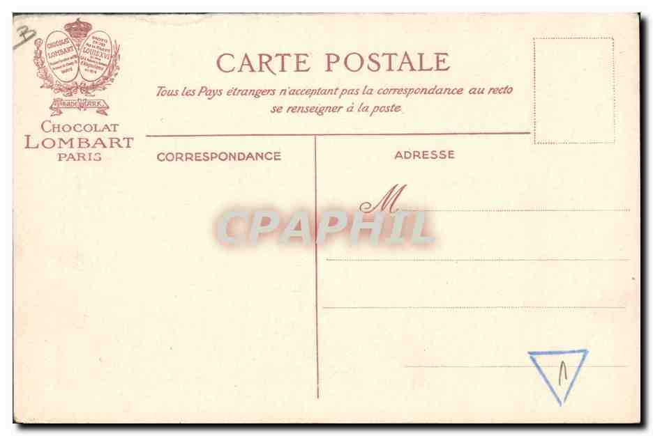 CPA Publicite Chocolat Lombart Le dejeuner — Rückseite