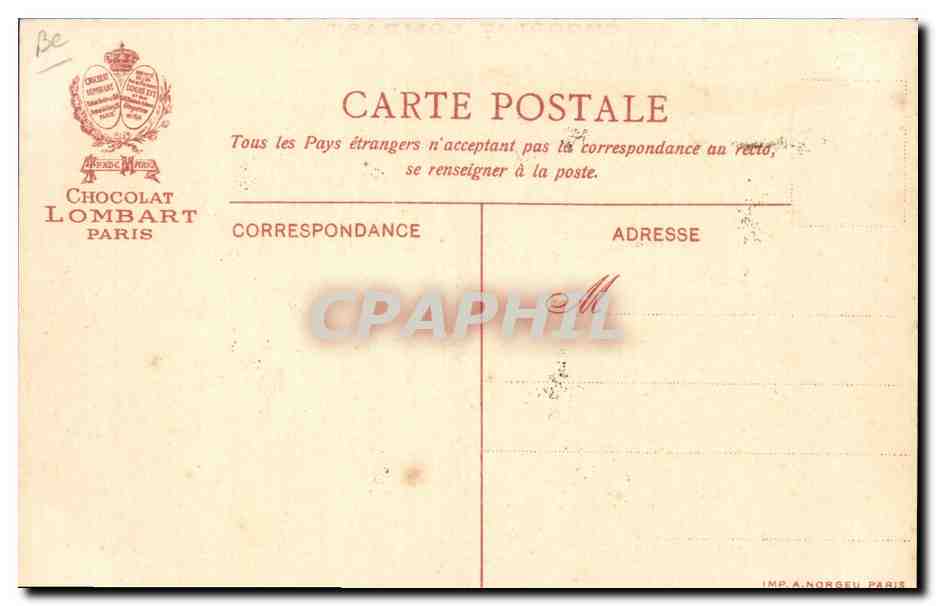 Grisélidis — Contes de Perrault — Chocolat Lombart — Verso
