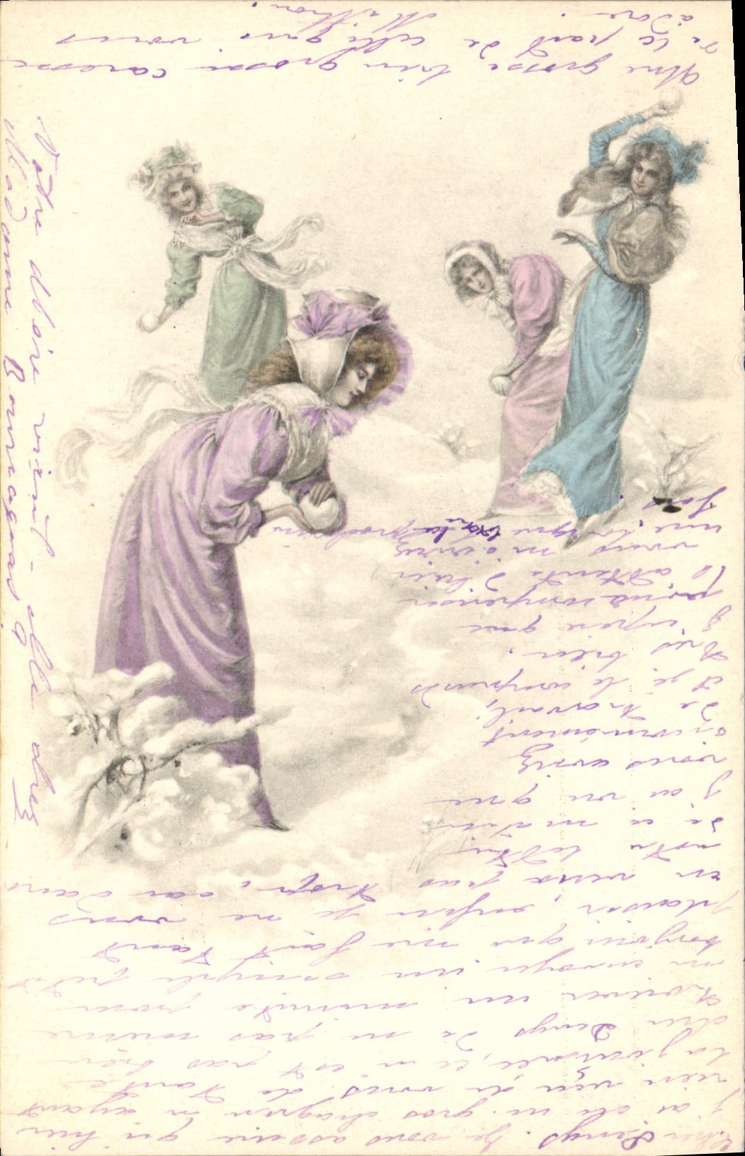 CPA Fantaisie Illustrateur Femmes
