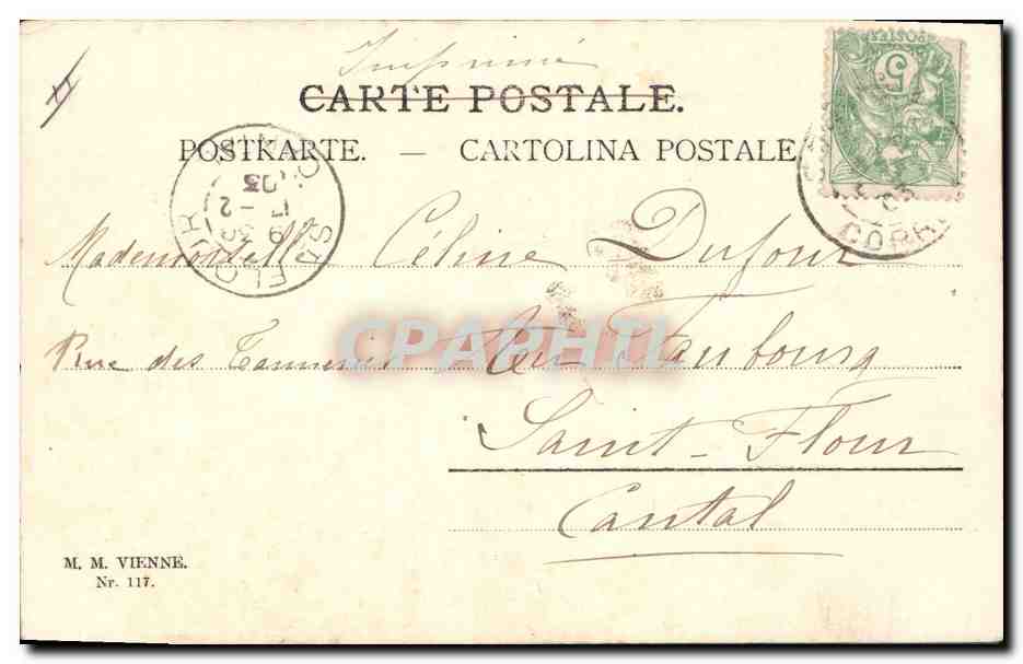 CPA Fantaisie Illustrateur Oiseaux  — Rückseite
