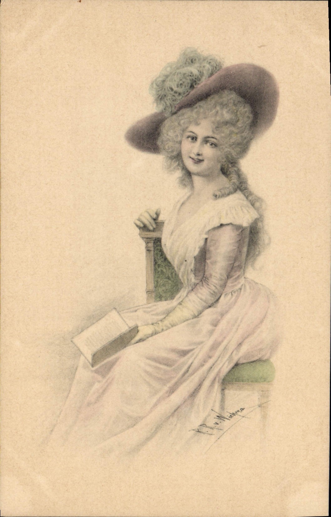CPA Fantaisie Illustrateur Femme