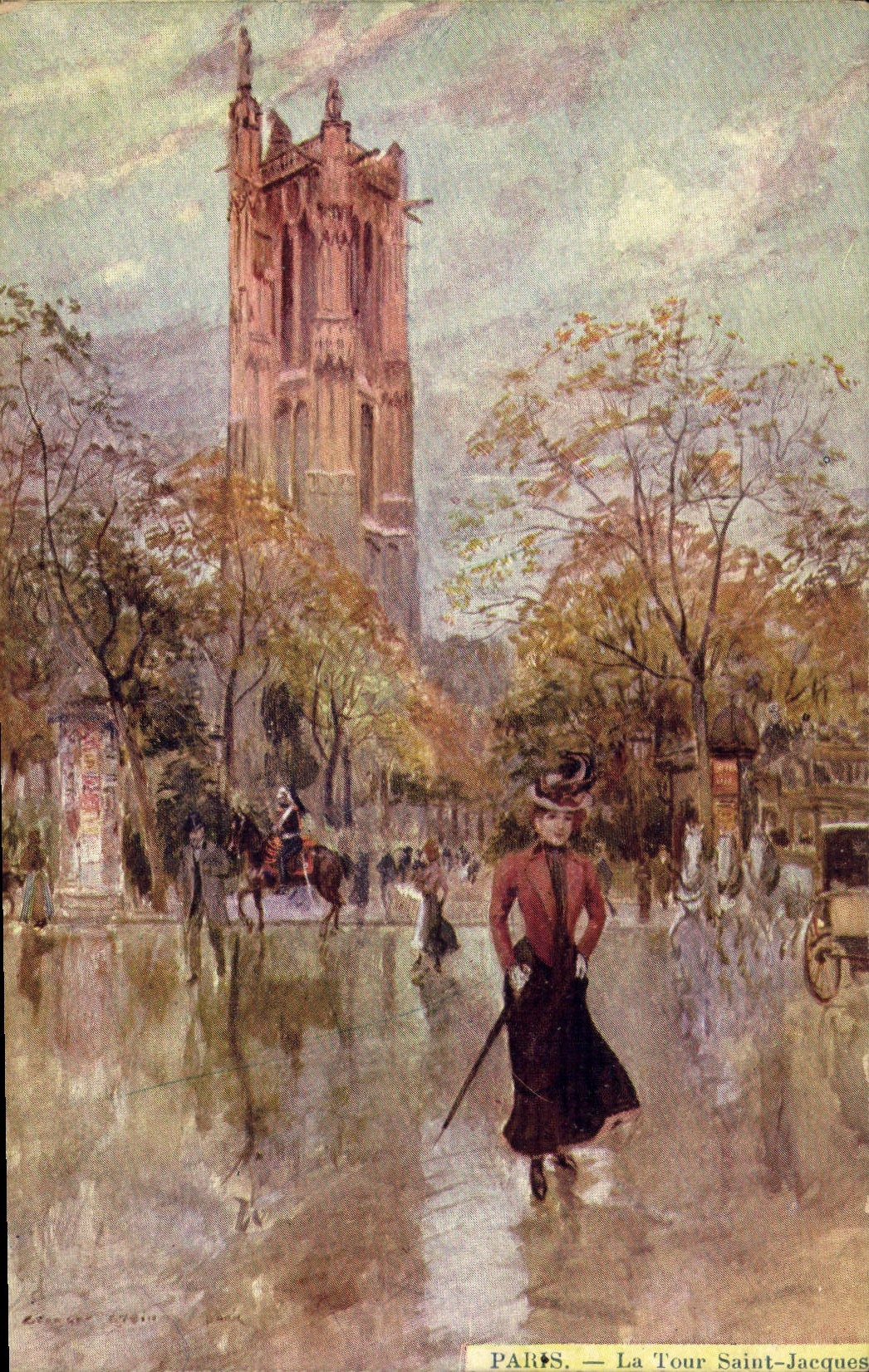 CPA Fantaisie Illustrateur Stein Paris La Tour Saint Jacques