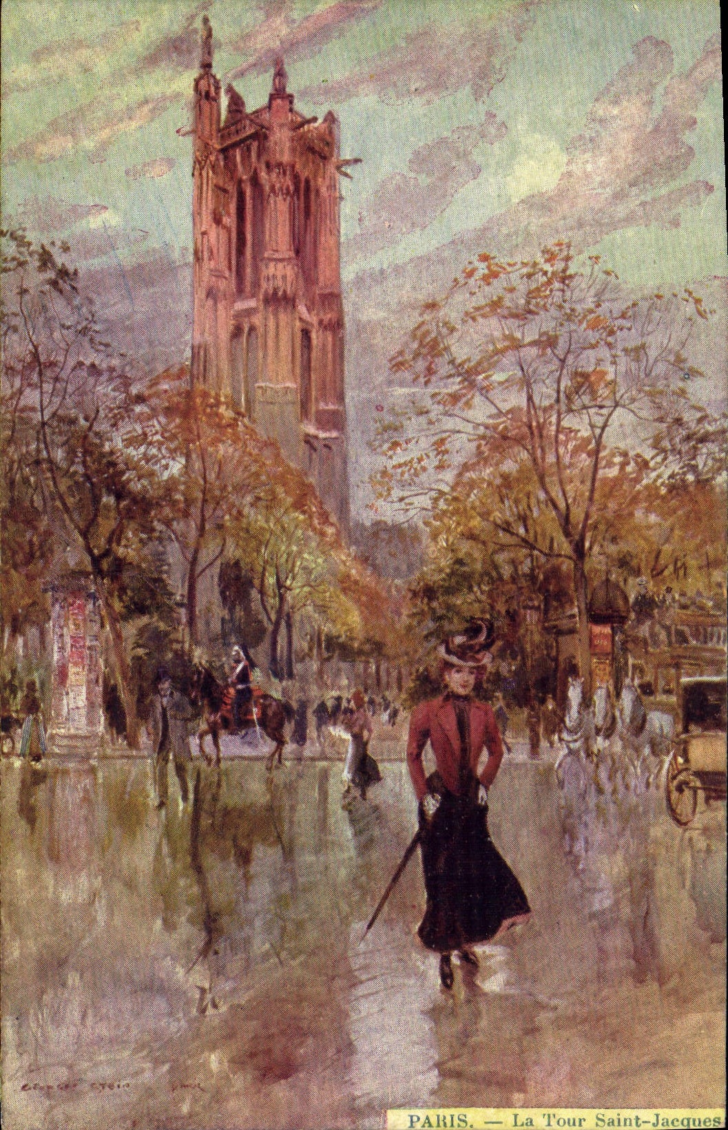 CPA Fantaisie Illustrateur Stein Paris La Tour Saint Jacques