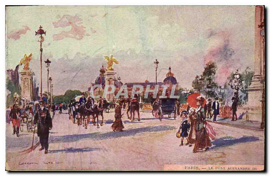 Paris — Der Alexandre-III-Brücke — Verlag unbekannt, Seriennummer nicht sichtbar