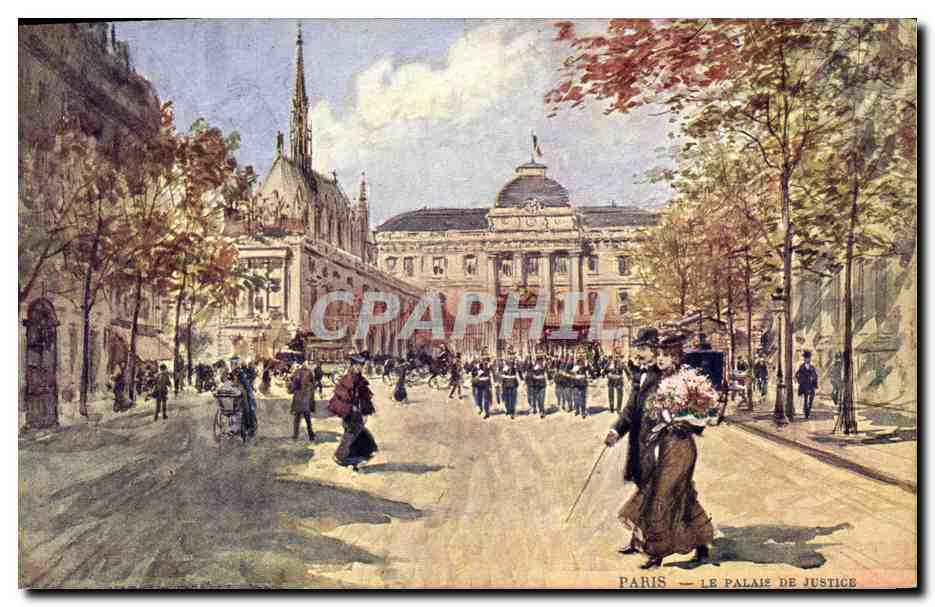 CPA Fantaisie Illustrateur Stein Paris Le Palais de justice