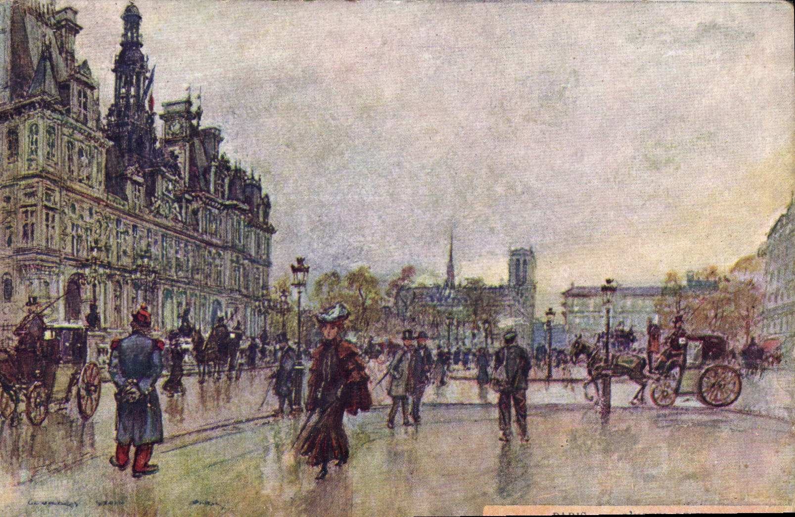 Place de la Concorde — Paris — gravure de G. W. B. — éditeur anonyme