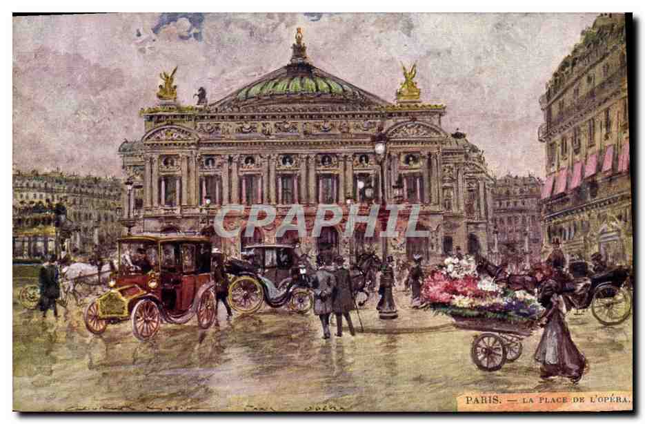 CPA Fantaisie Illustrateur Stein Paris La Place de l'Opera