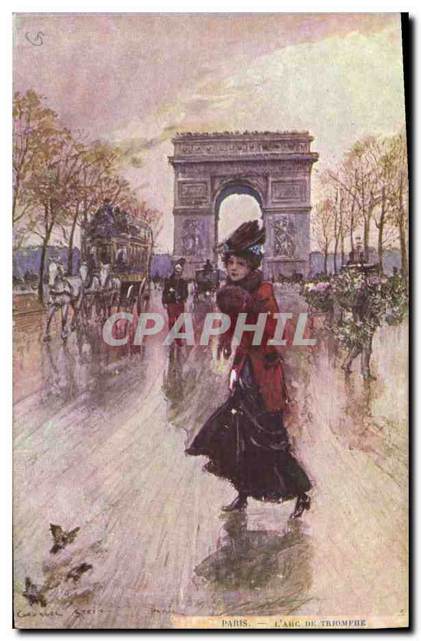 CPA Fantaisie Illustrateur Stein Paris L'Arc de Triomphe