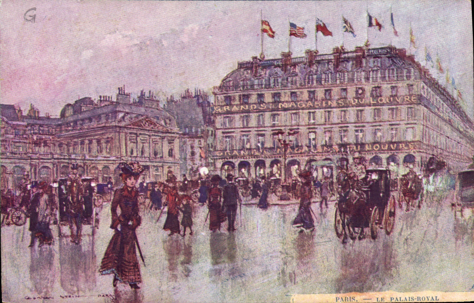 CPA Fantaisie Illustrateur Stein Paris Le Palais Royal 
