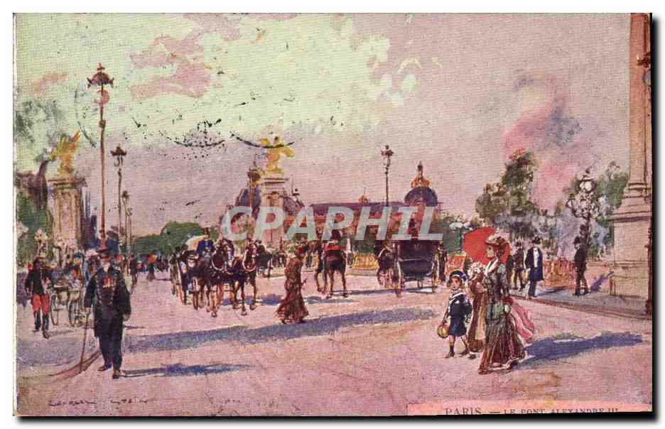 CPA Fantaisie Illustrateur Stein Paris Le Pont Alexandre III