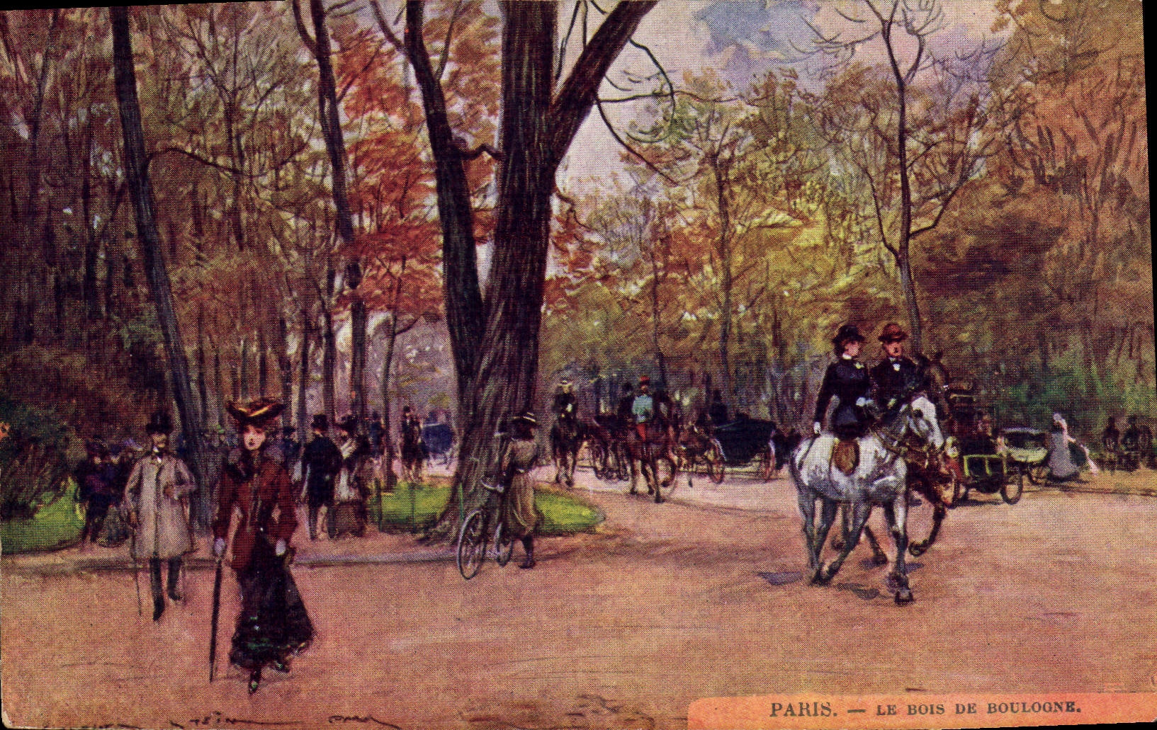 CPA Fantaisie Illustrateur Stein Paris Le Bois de Boulogne