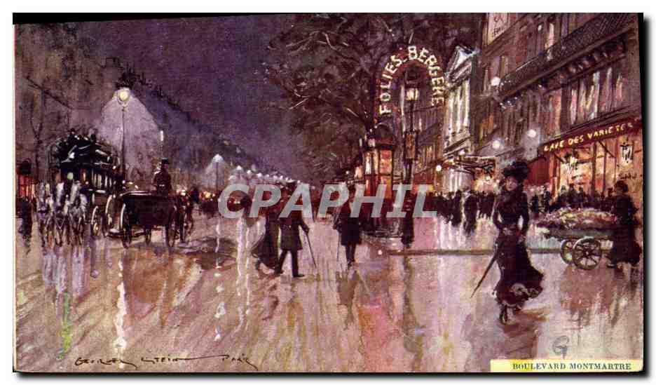 CPA Fantaisie Illustrateur Stein Paris Boulevard Montmartre