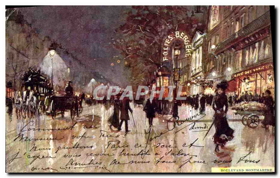 CPA Fantaisie Illustrateur Stein Paris Boulevard Montmartre