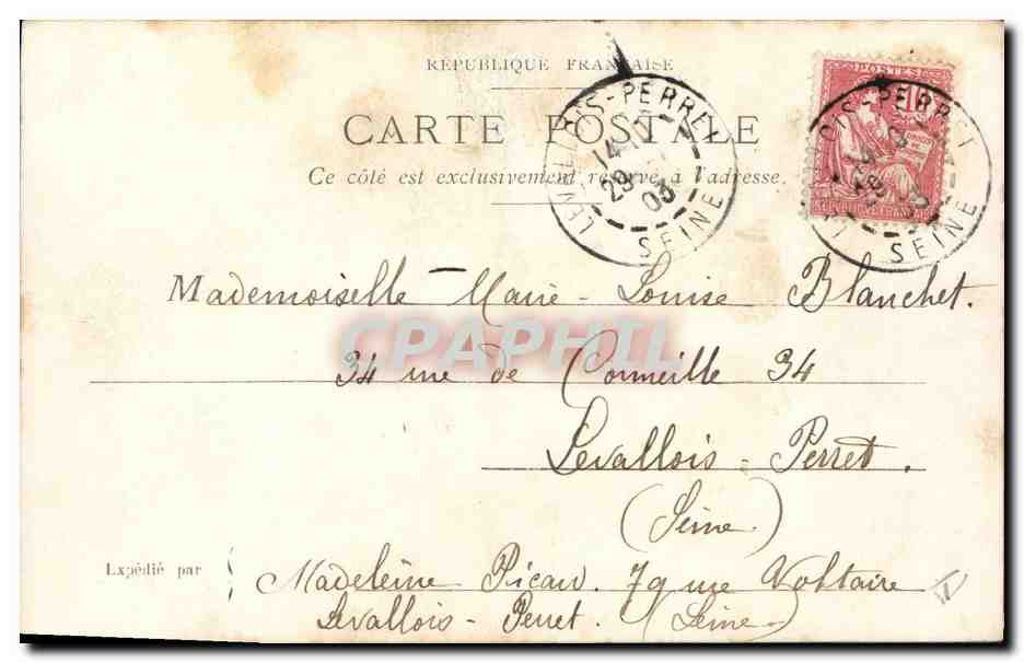 La Tour Saint-Jacques — vue peinte — éditeur inconnu — Verso