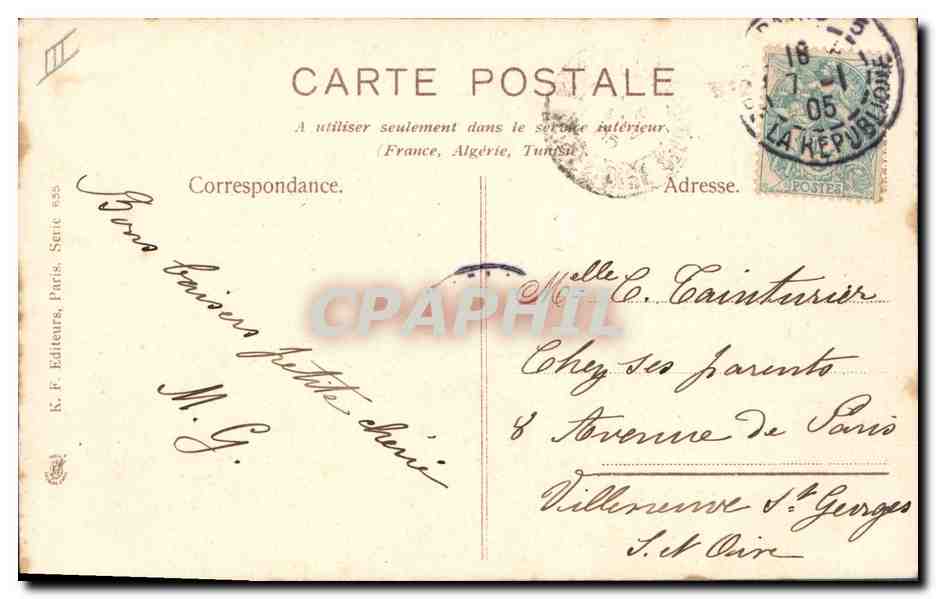 CPA Fantaisie Fleurs Primevere — Verso