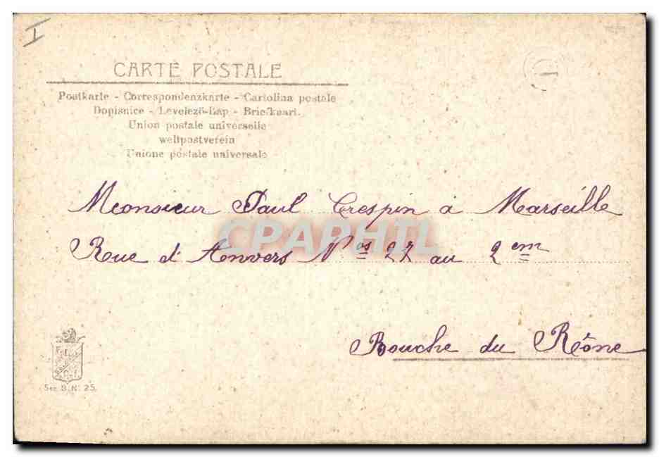 CPA Fantaisie Fleurs  — Rückseite