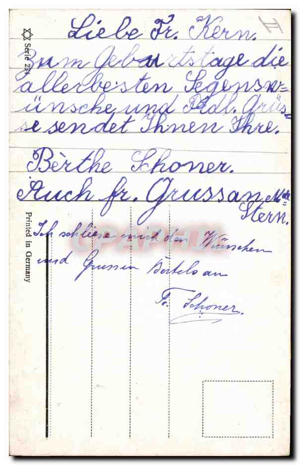 CPA Fantaisie Fleurs Enfant — Verso