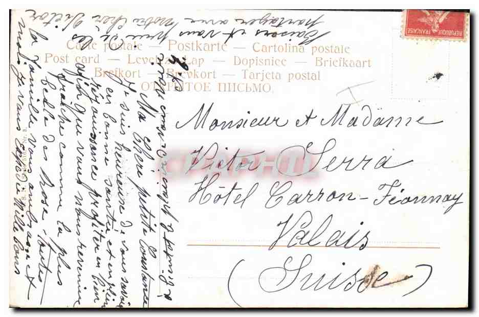 CPA Fantaisie Fleurs  — Rückseite