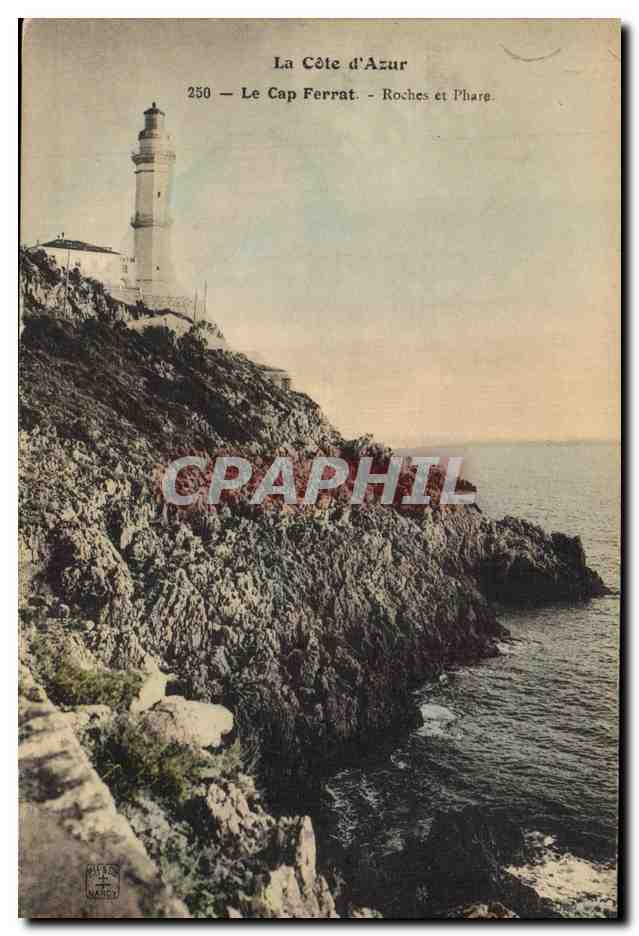 CPA Phare Le Cap Ferrat Rochers et phare